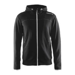 Craft Mens Leisure Full Zip Hoodie (Black)
