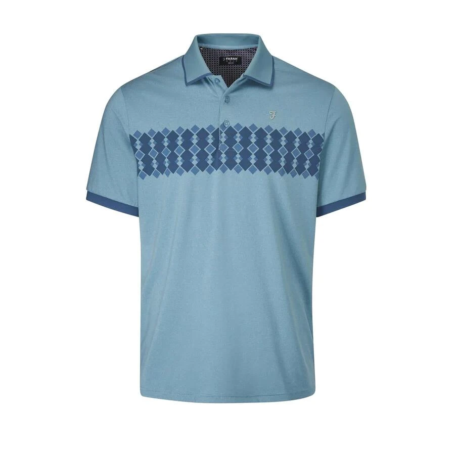 Addison Diamond Print Polo Shirt