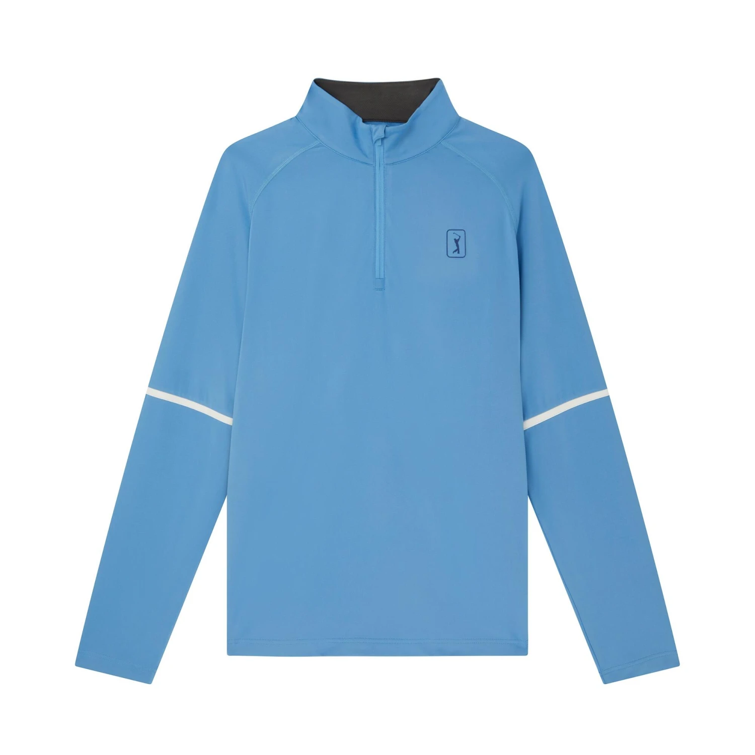 Mens Quarter Zip Base Layer Top (Grey) - Image 5