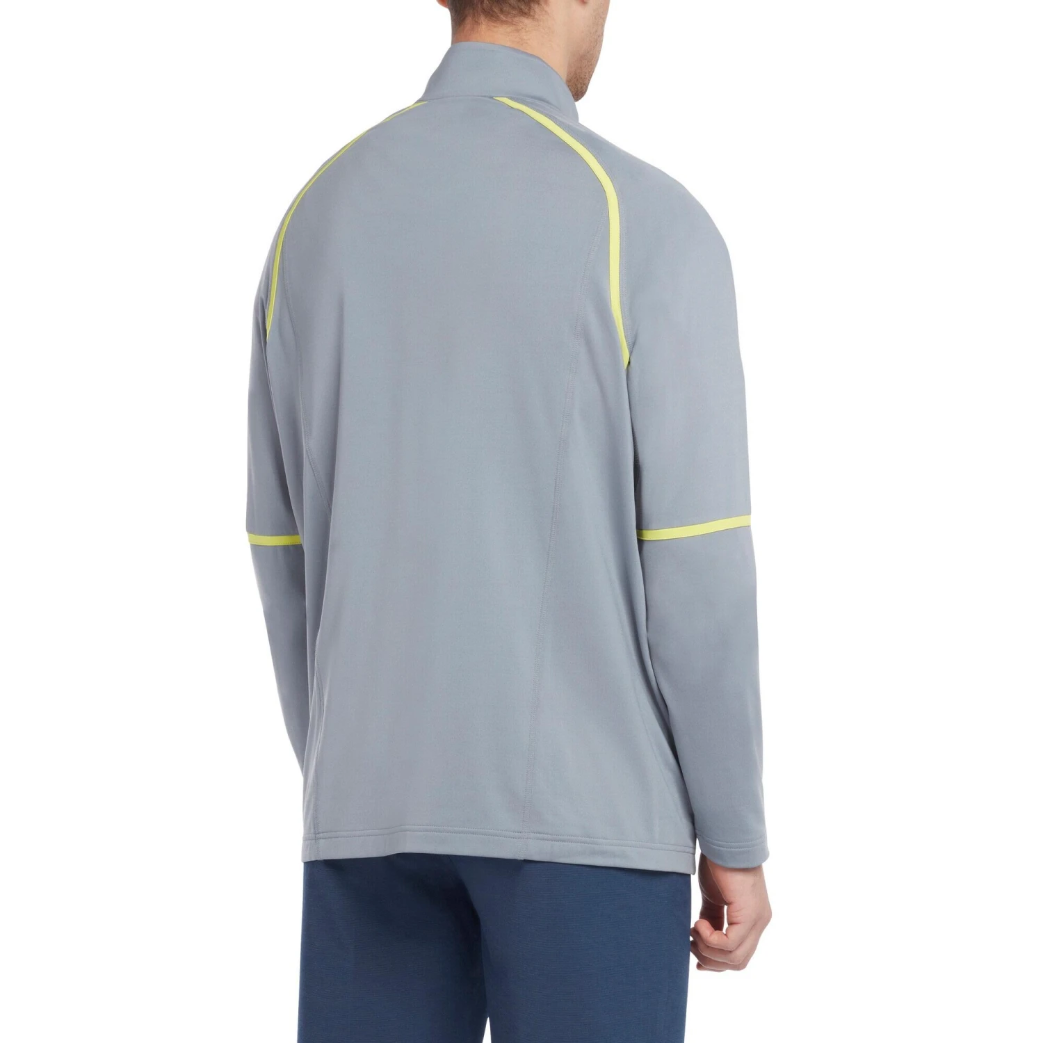 Mens Quarter Zip Base Layer Top (Grey) - Image 4