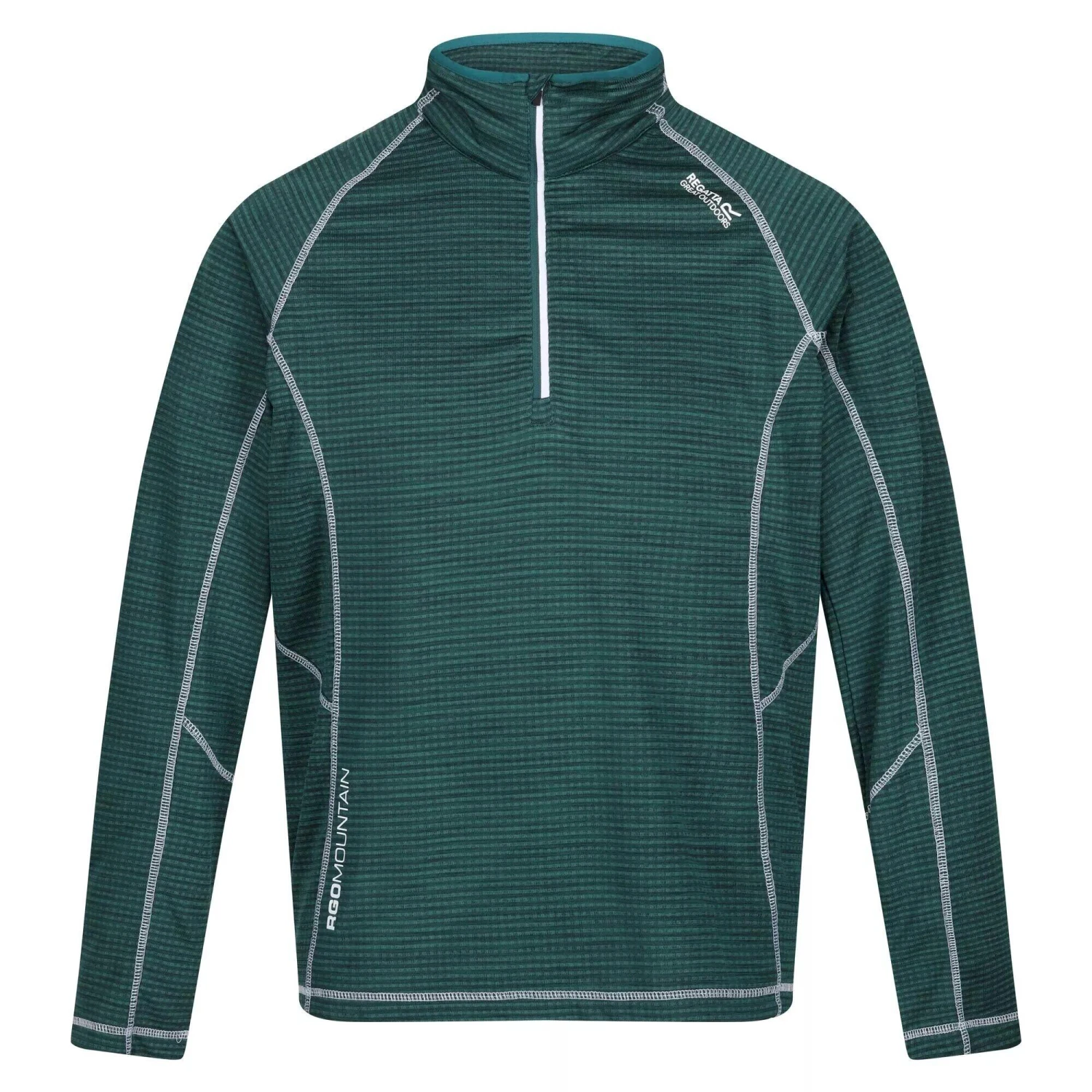 Regatta Mens Yonder Quick Dry Moisture Wicking Half Zip Fleece Jacket (Pacific Green)