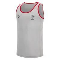 Macron Wales Rugby Mens Training Poly Dry Singlet Vest Tank Top