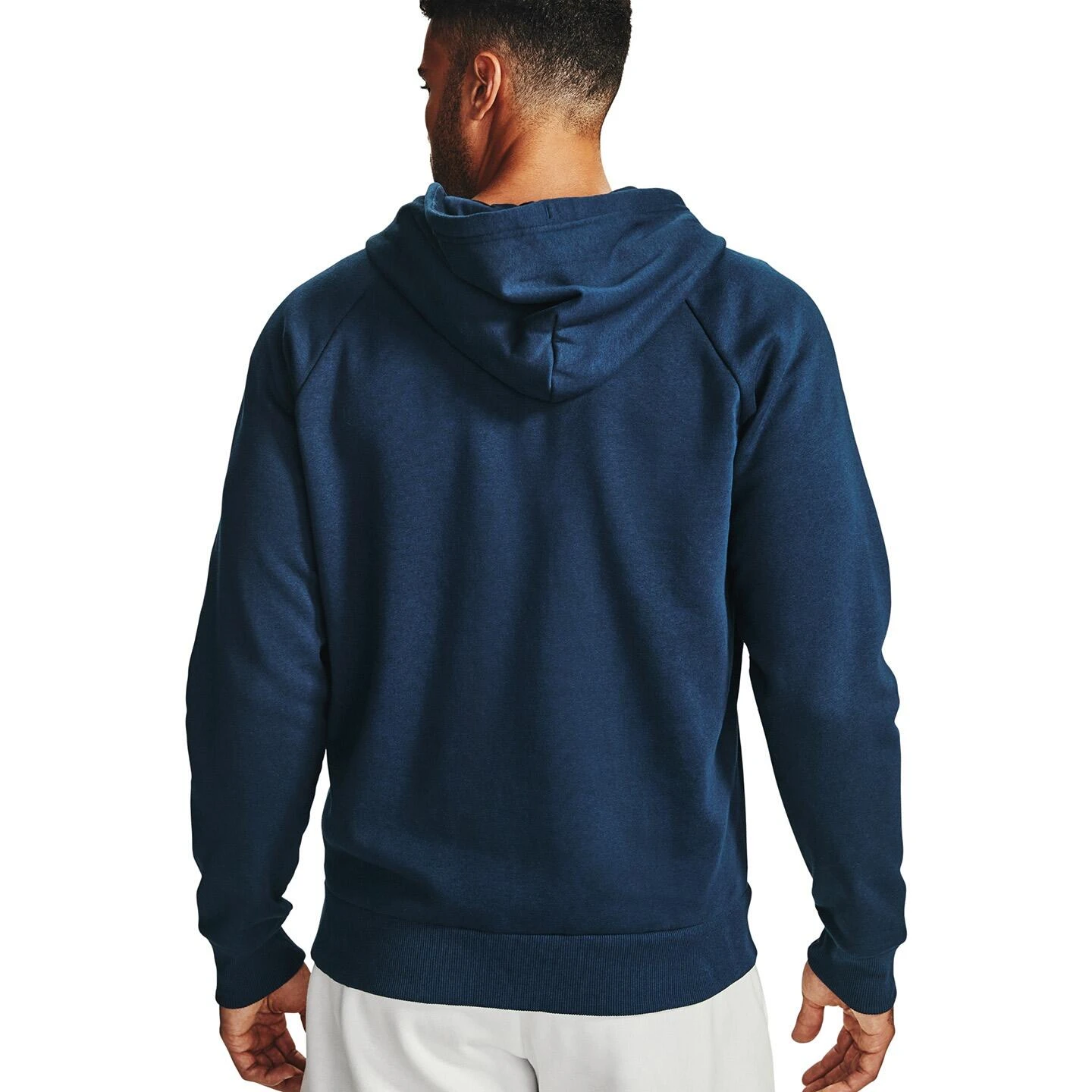 Under Armour Mens Rival Fleece Full Zip Hoodie (Black/Onyx White) - Image 10