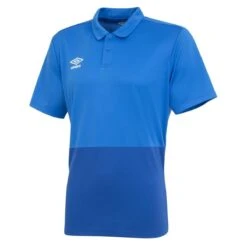 UMBRO Mens Polyester Polo Shirt (Royal Blue/French Blue)