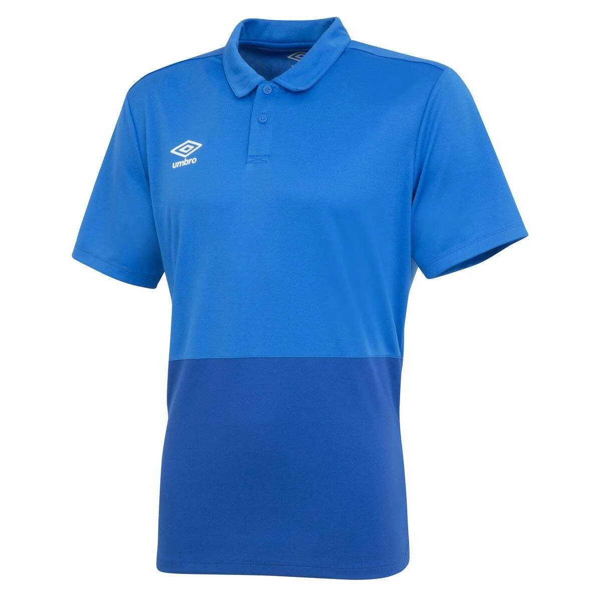 UMBRO Mens Polyester Polo Shirt (Royal Blue/French Blue)