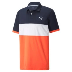 PUMA Mens CLOUDSPUN Highway Golf Polo Shirt - Navy Blazer