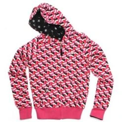 DC SHOES Bond Reversible Crazy Pink Zip Hoody