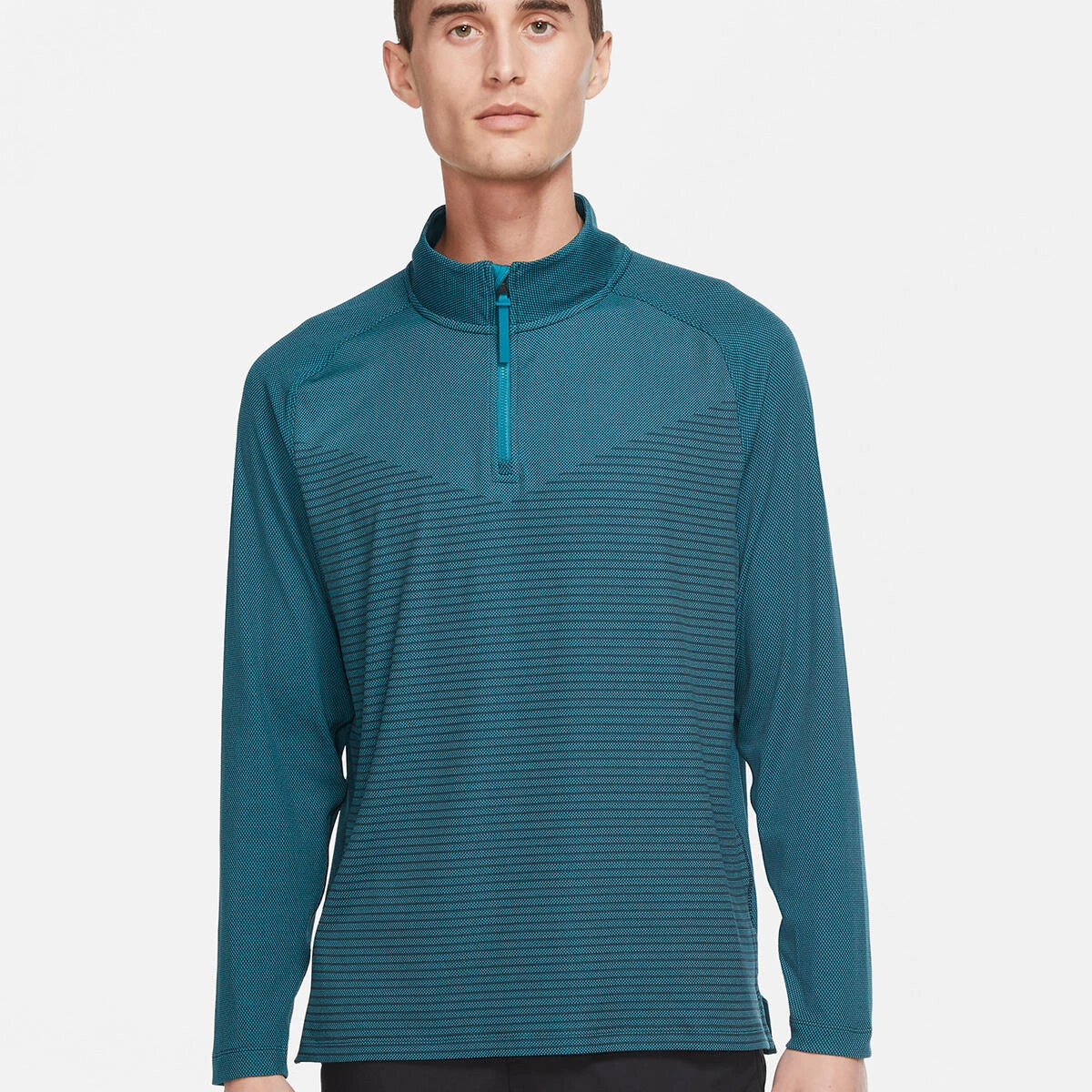 Nike Mens Vapor Half Zip Top (Bright Spruce/Obsidian Blue/Black) - Image 2