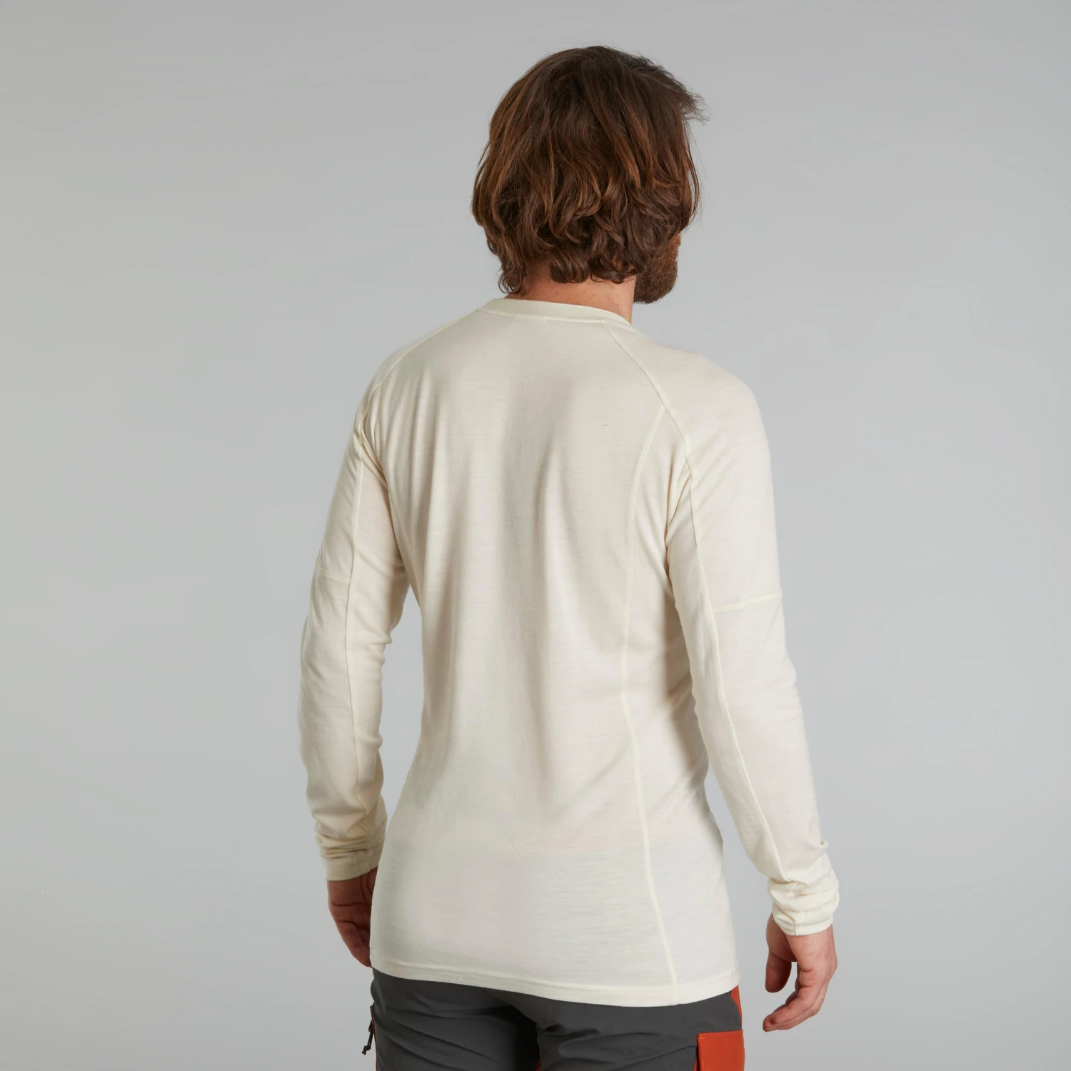 Men's Long-sleeve Undyed Merino Wool T-shirt - Image 3