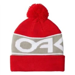 Oakley FACTORY CUFF BEANIE BEANIE RED LINE/STONE GRAY