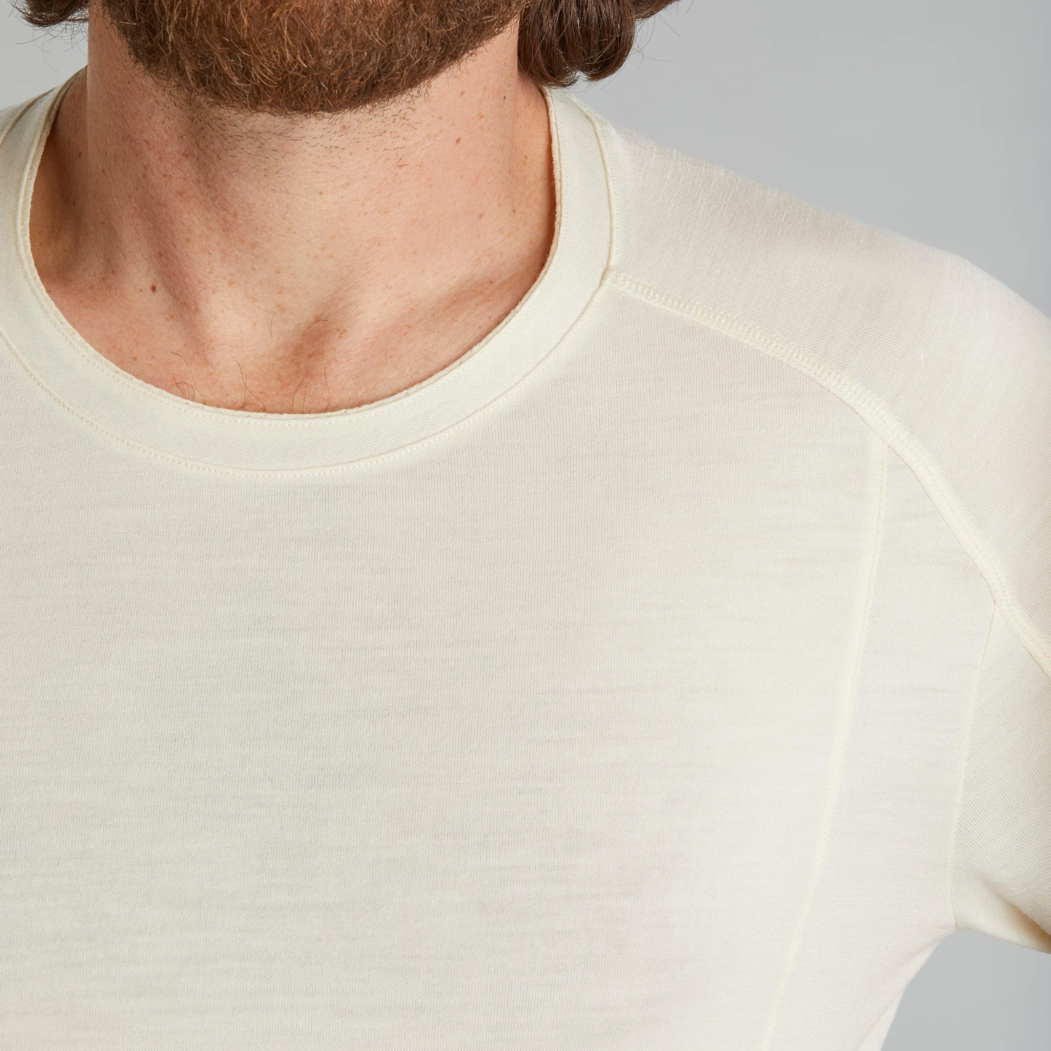 Men's Long-sleeve Undyed Merino Wool T-shirt - Image 4