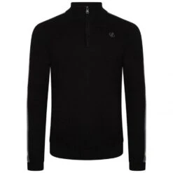 Dare 2b Mens Dutiful II Stripe Half Zip Sweatshirt (Black)