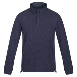 Regatta Mens Galino Button Detail Sweatshirt (Navy)