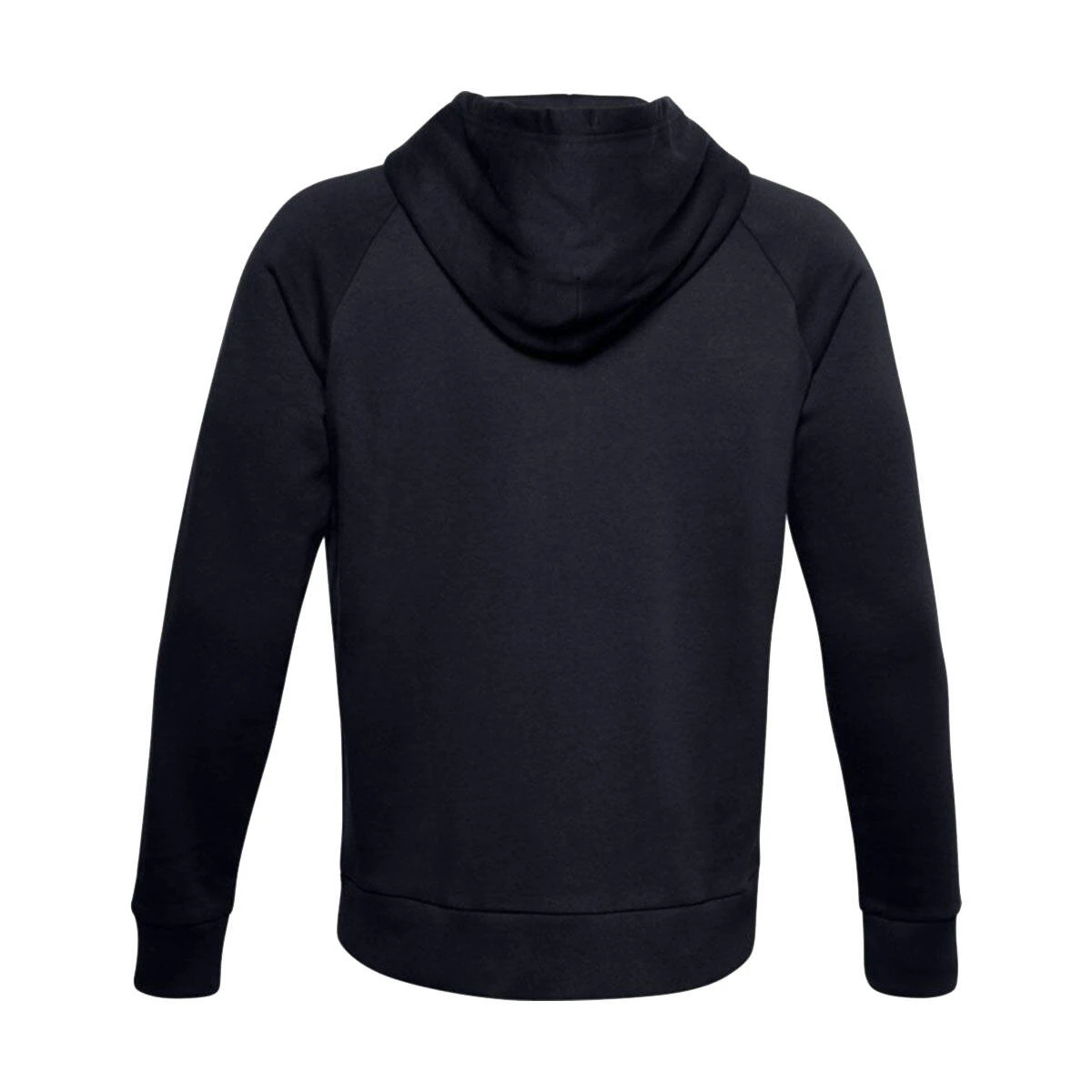 Under Armour Mens Rival Fleece Full Zip Hoodie (Black/Onyx White) - Image 2